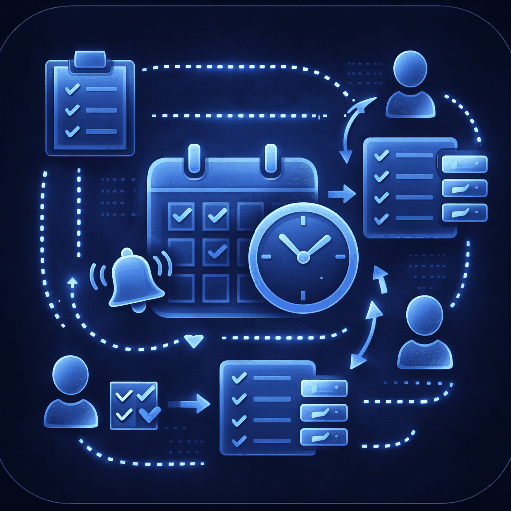 Coordination Workflow System orchestrating tasks, reminders, and operational handoffs